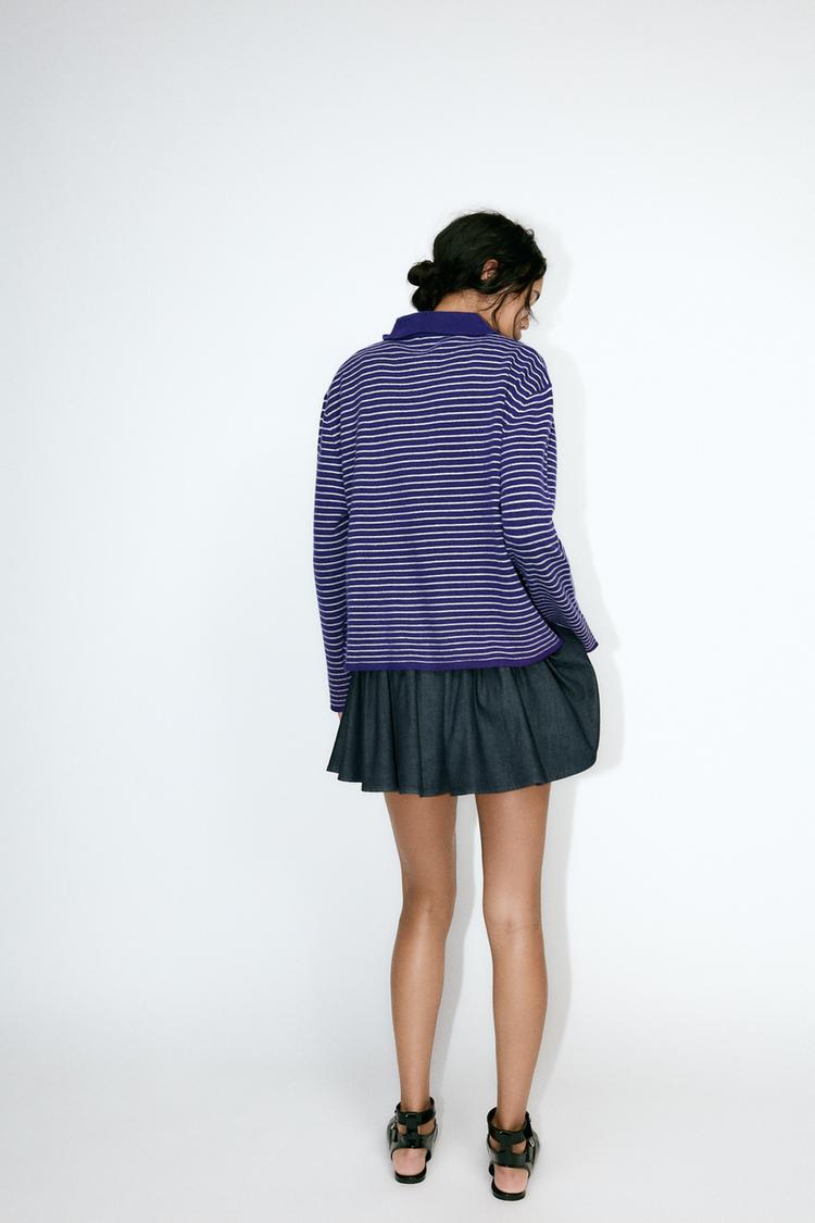 POLO SWEATER WITH STRIPES