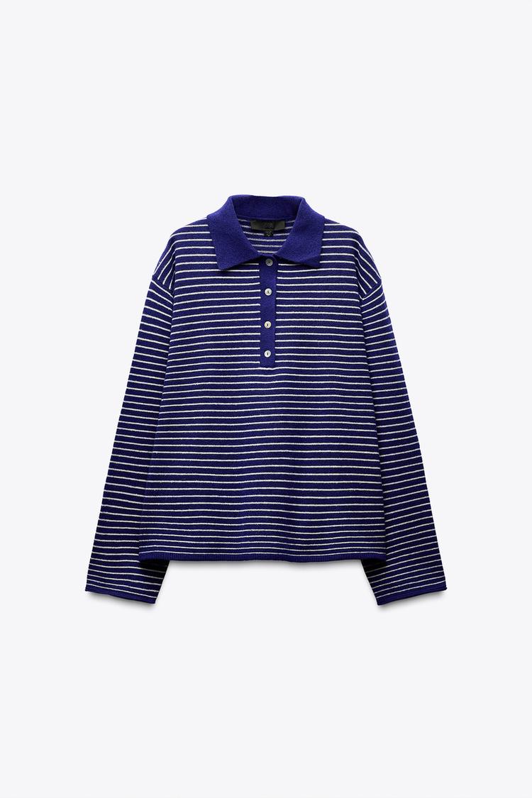 POLO SWEATER WITH STRIPES