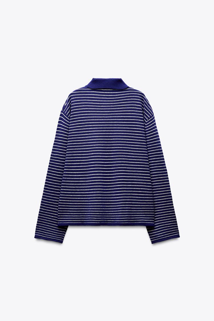 POLO SWEATER WITH STRIPES