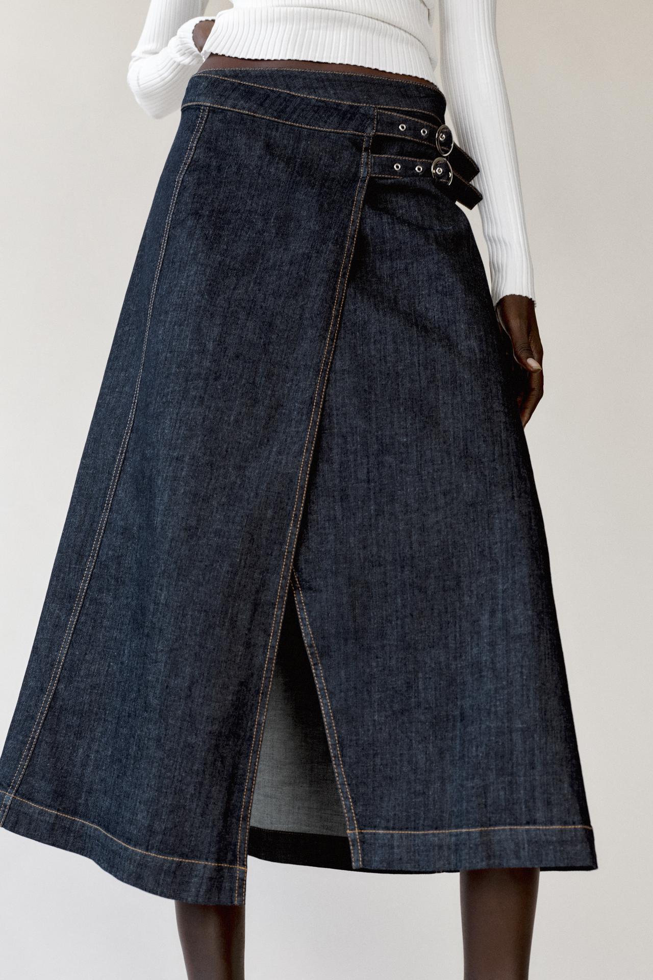 Z1975 CROSSED DENIM SKIRT