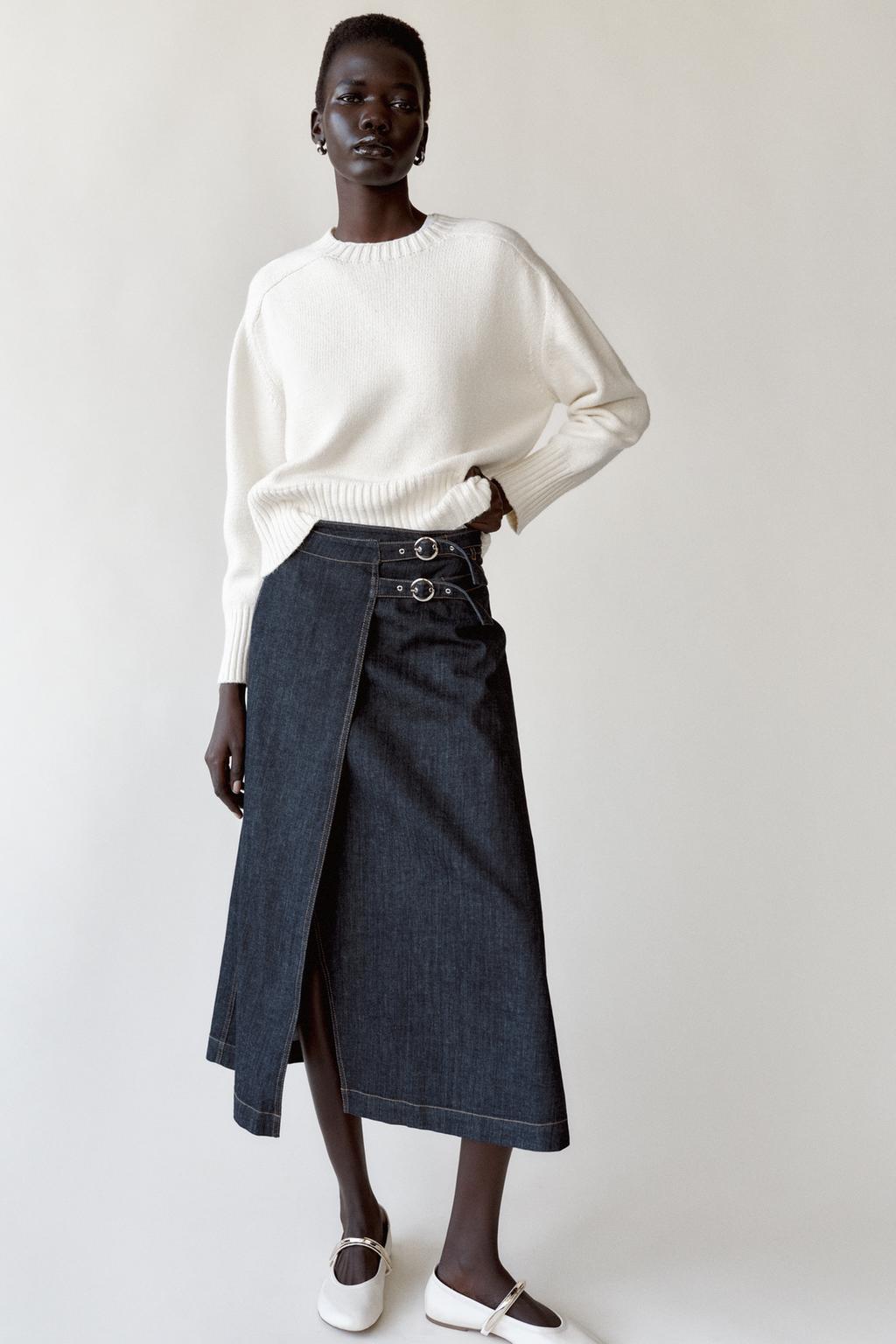 Z1975 CROSSED DENIM SKIRT