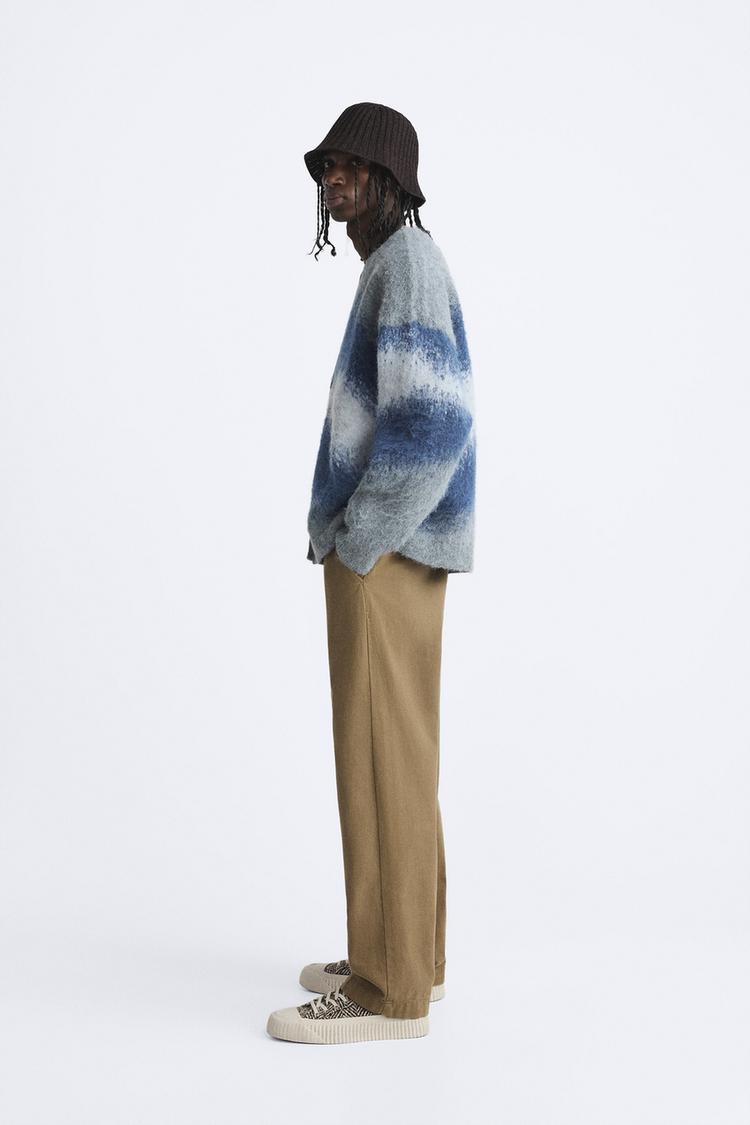 JACQUARD CARDIGAN MOHAIR EFFECT