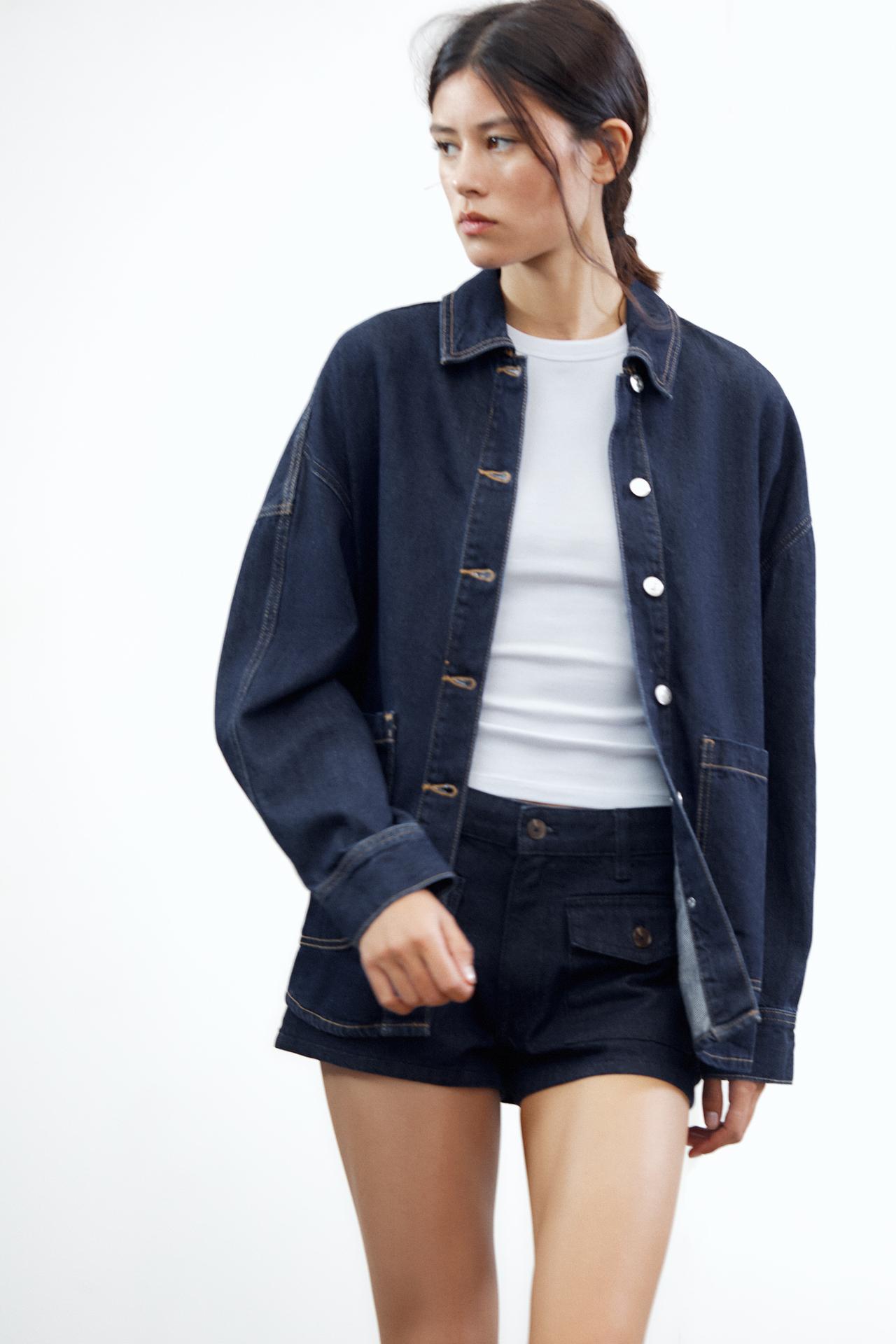 OVERSIZED TRF DENIM OVERSHIRT
