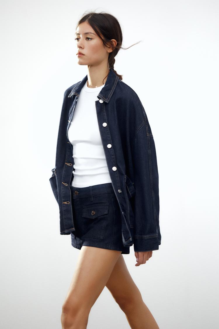 OVERSIZED TRF DENIM OVERSHIRT