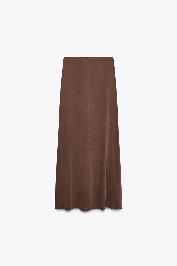MIDI SKIRT IN FLOWY FABRIC