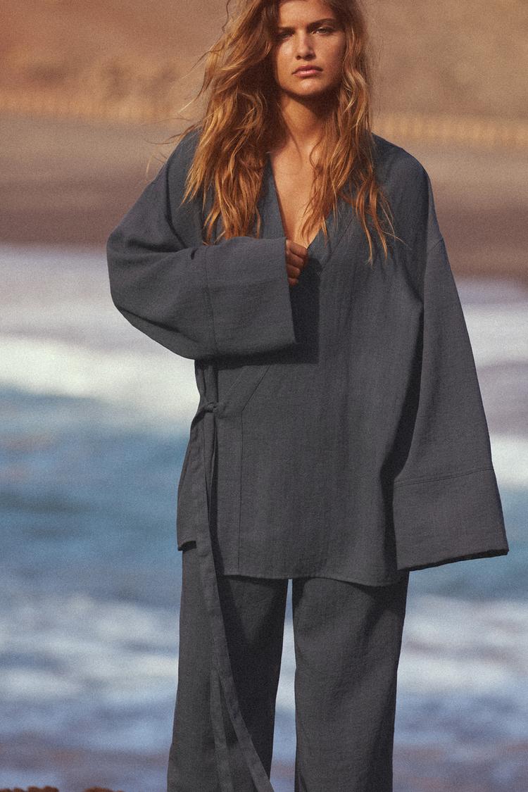 KIMONO JACKET WITH SIDE TIE