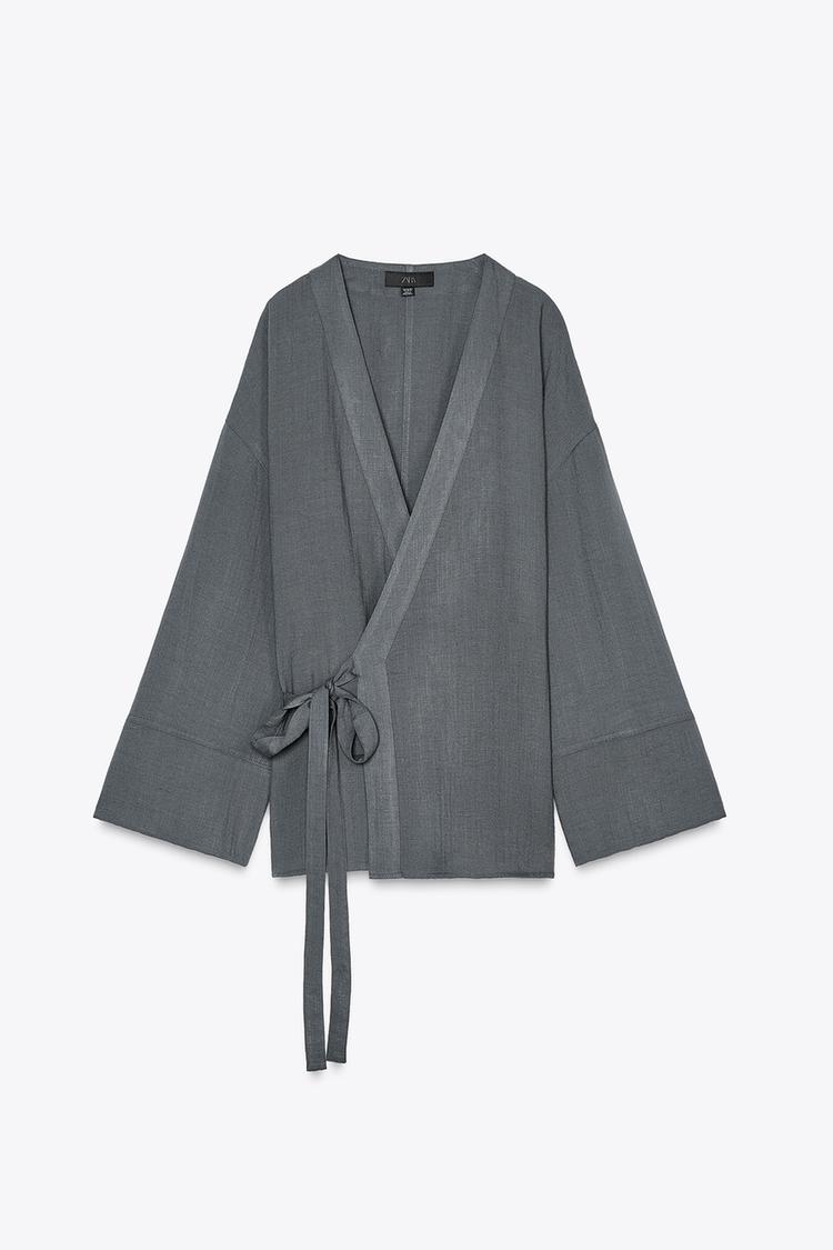 KIMONO JACKET WITH SIDE TIE