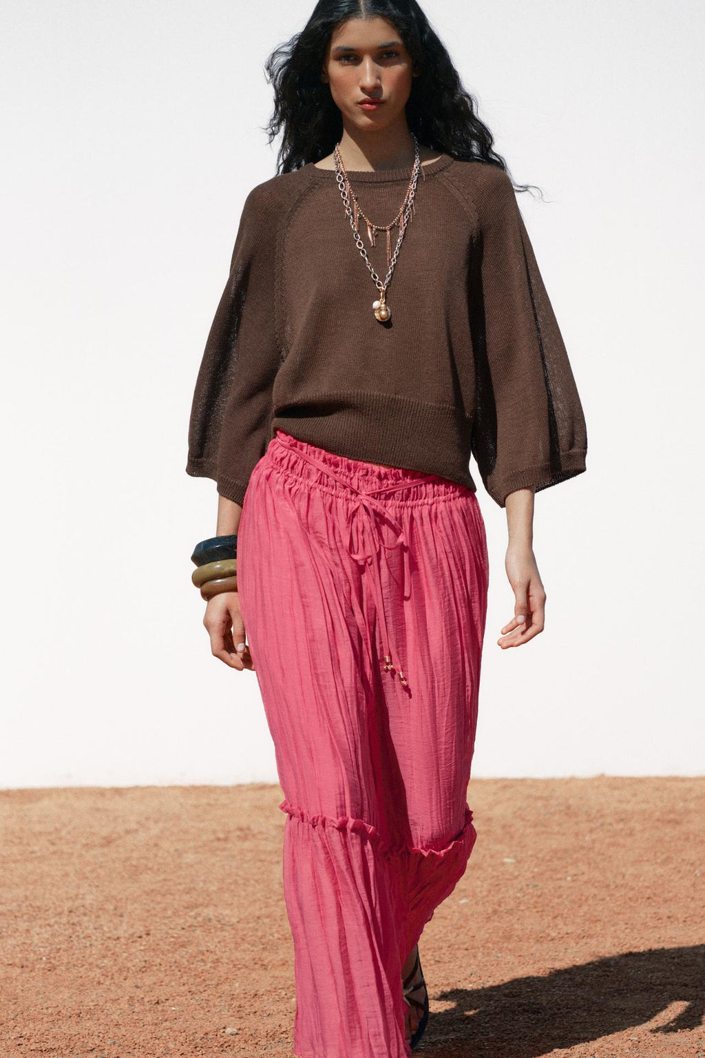 WIDE-SLEEVE KNIT SWEATER