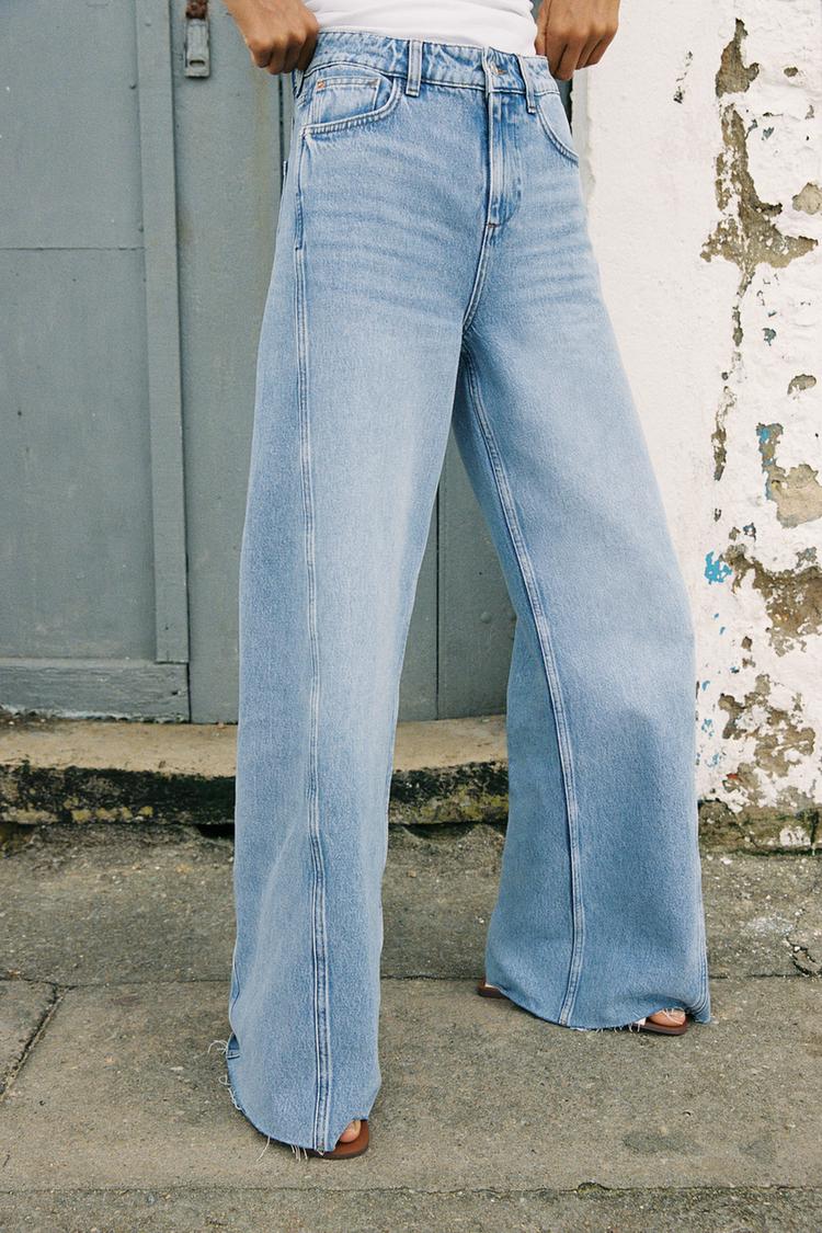 Z1975 JEANS WIDE LEG REGULAR WAIST CUT-OFF