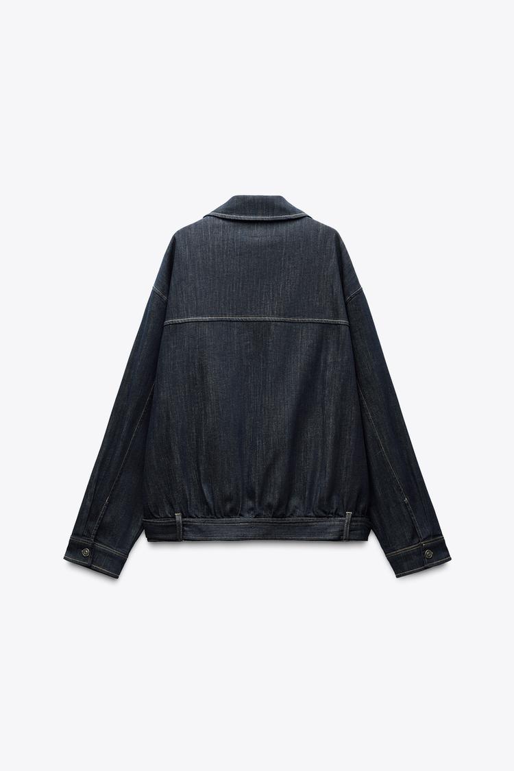 TRF DENIM JACKET WITH BELT