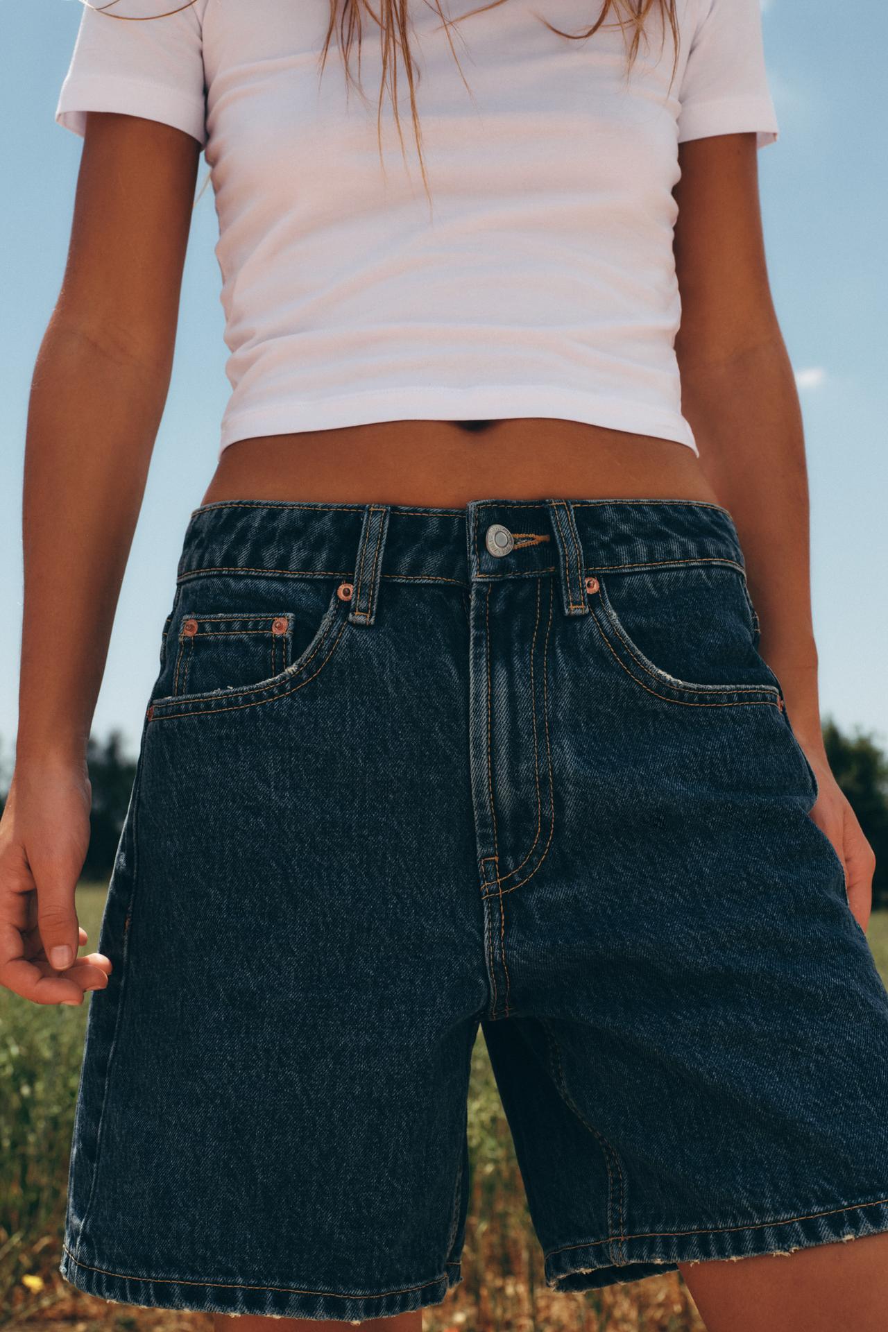 TRF DENIM SHORTS – MID-RISE