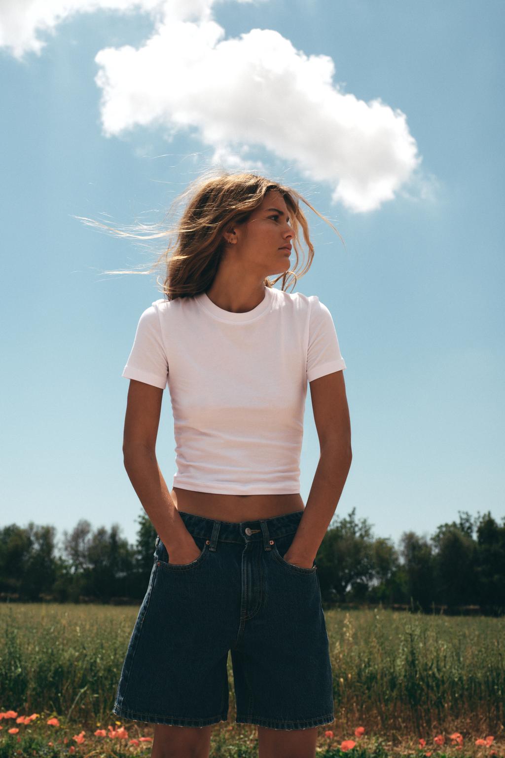 TRF DENIM SHORTS – MID-RISE