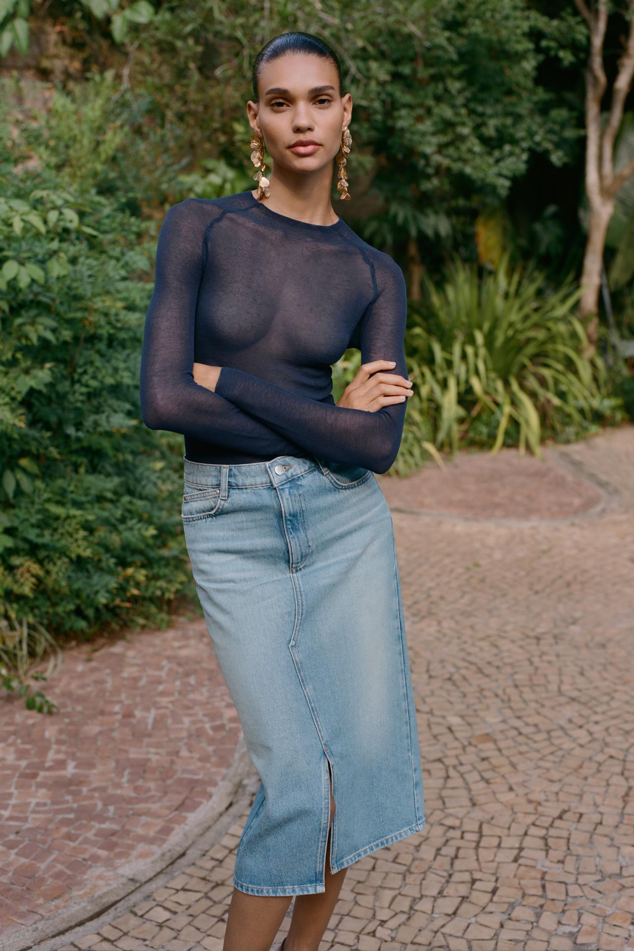 Z1975 MID-LENGTH DENIM SKIRT