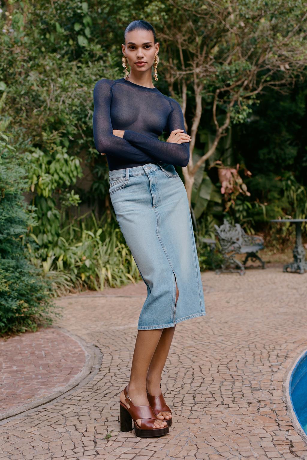 Z1975 MID-LENGTH DENIM SKIRT