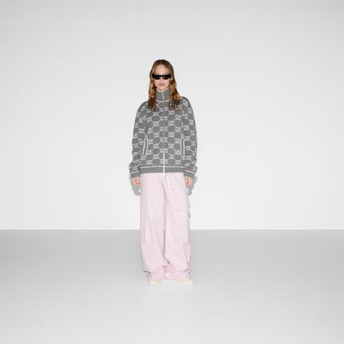 GG Jacquard Wool Cardigan