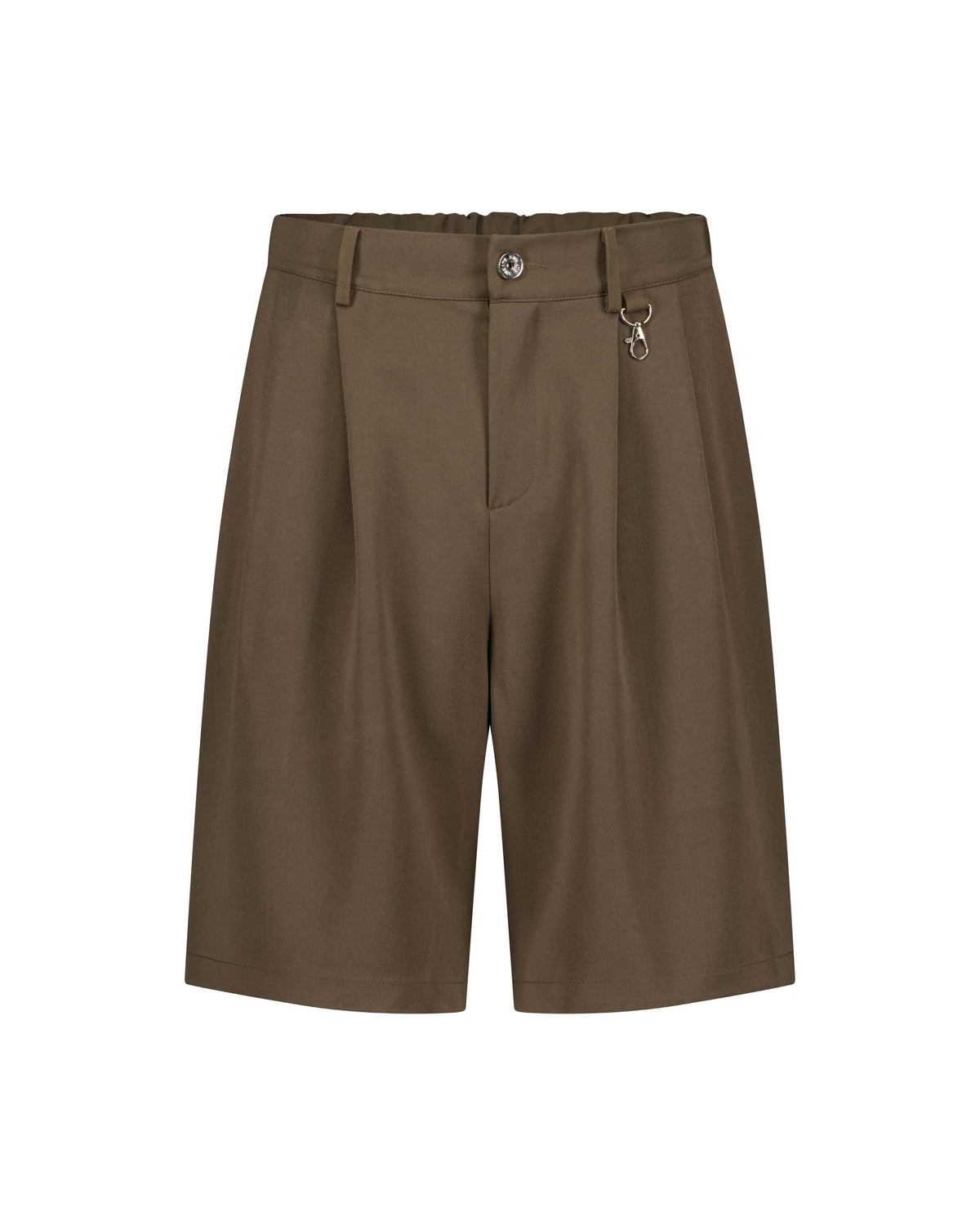 PLEATED SHORTS – BROWN