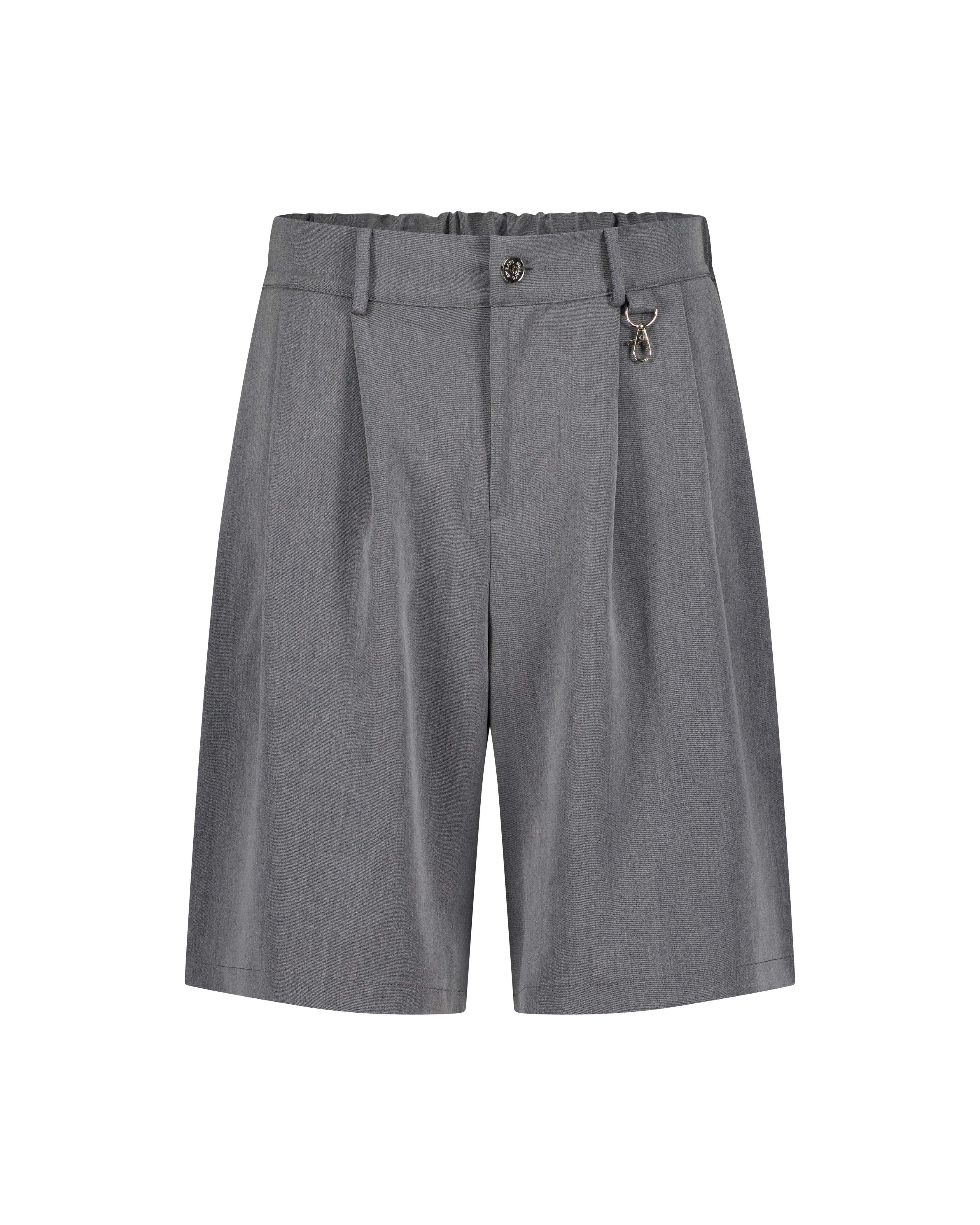 PLEATED SHORTS – GRAY