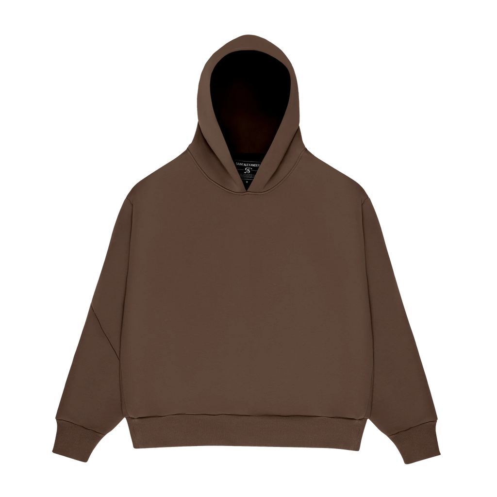 MONOCHROME HOODIE BARK BROWN