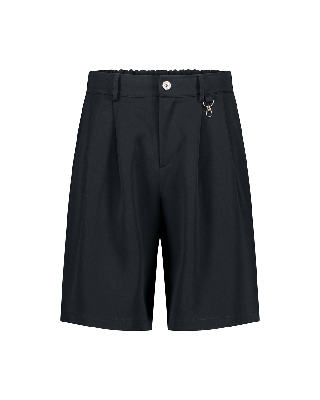 PLEATED SHORTS – NAVY BLUE