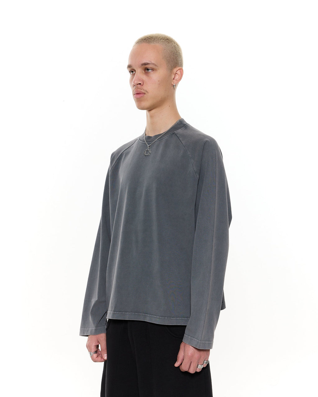 LONG SLEEVE T-SHIRT – FADED WHITE