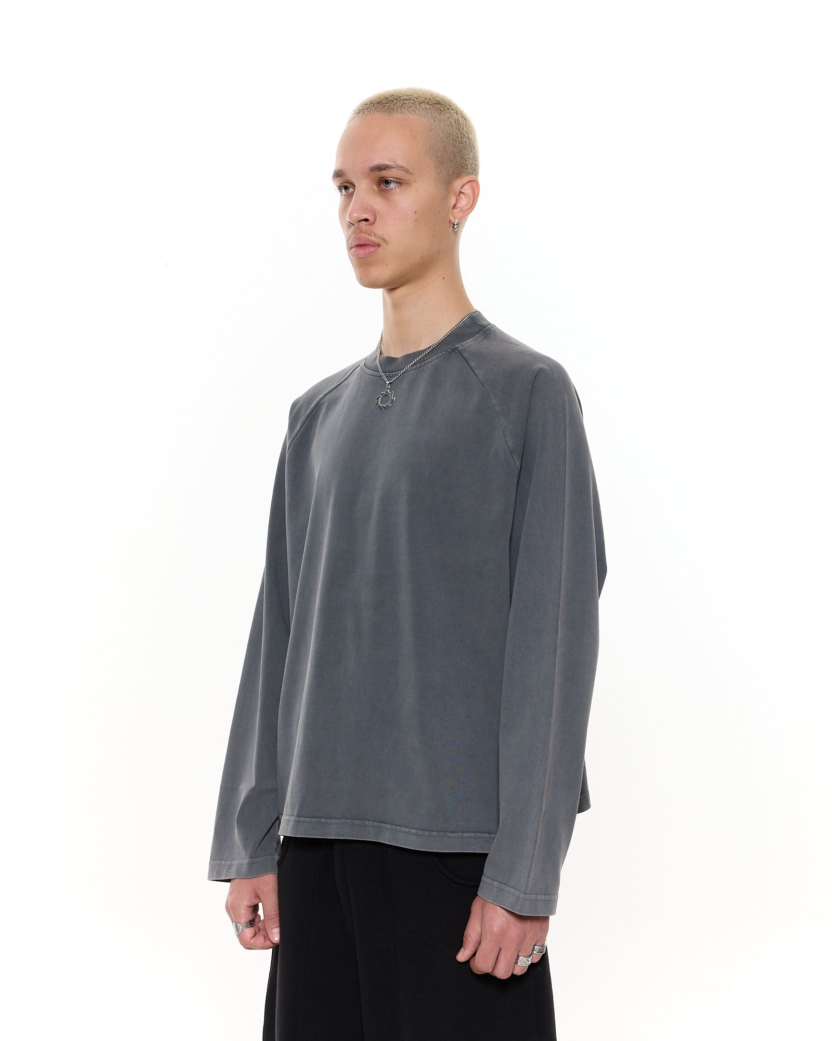 LONG SLEEVE T-SHIRT – FADED WHITE