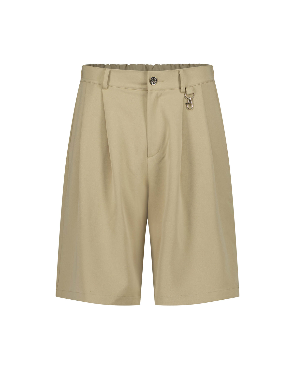 PLEATED SHORTS – BEIGE
